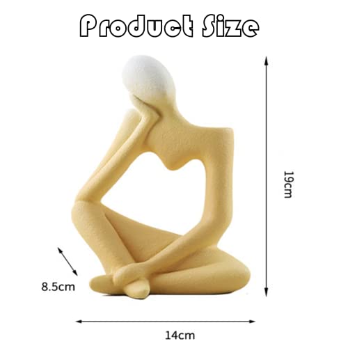Arawat White Flower Vase Ceramic Thinker Vase for Home Decor Modern Cute Boho Vases Room Decor Unique Aesthetic Vase Ceramic Decorative Face Vases for Centerpieces Bathroom Birthday Gifts for Women - color: White Ceramic Vase for Home Decor