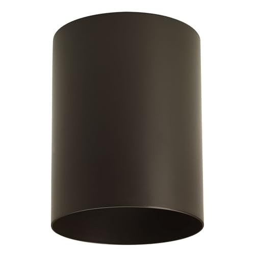 Progress Lighting 5-Inch Cylinder Outdoor Flush Mount Ceiling Light, Antique Bronze - color: Antique Bronze