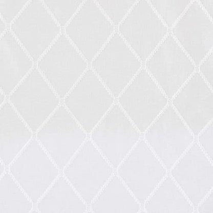 Madison Park Embroidered Diamond Irina Sheer Curtain, 50x84 White - color: White, size: 50"W x 84"L (Pack of 1)