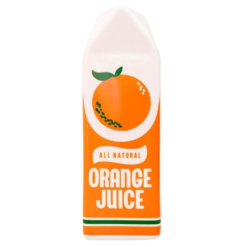 ban.do Retro Inspired Novelty 세라믹 OJ 판지 꽃병, 오렌지 주스 - color: 오렌지 주스.