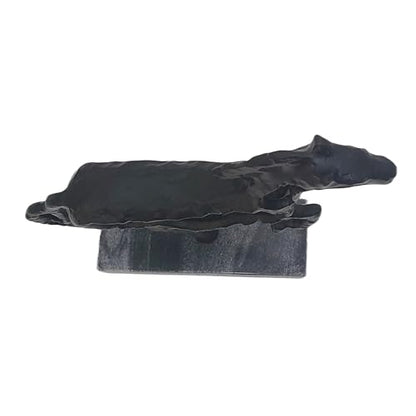 Sagebrook Home 13X11 Galloping Horse On Marble Base, Black