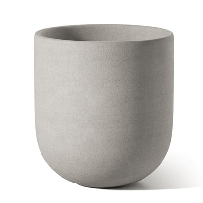 LE TAUCI 6 Inch Ceramic Plant Pot, Small Indoor Planter, Neutral Gray - color: Neutral Gray, size: 6”