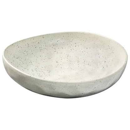 salomayes Wabi-Sabi Ceramic Decorative Bowl, Matte Off-White Catchall Bowl - color: Matte Off-White