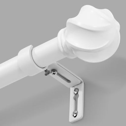 LLPJS Curtain Rods 16-76", 1 in Adjustable White Rod with Finials, 1 Pack - color: White, size: 16" to 76" - 1 pack