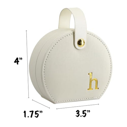 COLLECTIVE HOME Small Travel Jewelry Case for Women, Detachable Handle (h) - color: h
