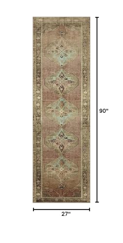 Loloi Magnolia Home Sinclair Clay/Tobacco 2'-3" x 7'-6" Runner Rug - color: Clay / Tobacco, size: 2'3" x 7'6" (Rectangular)