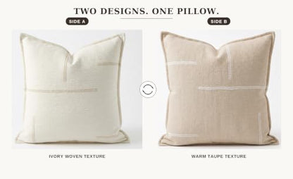 SanVia Designer Cotton Throw Pillow Covers 20x20 for Nooks, Beds & Sofas - color: Tan, size: 20" x 20" (Pack of 1)