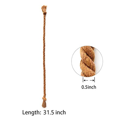 8 Pack Outdoor Curtain Tiebacks Rope, Natural Cotton Curtain Holders, Village Rural Rustic Curtain Holdbacks, Farmhouse Nautical Curtain Rope Tie Back for Drapery Patio, (Coffee) - color: Coffee Rope 8 Pack