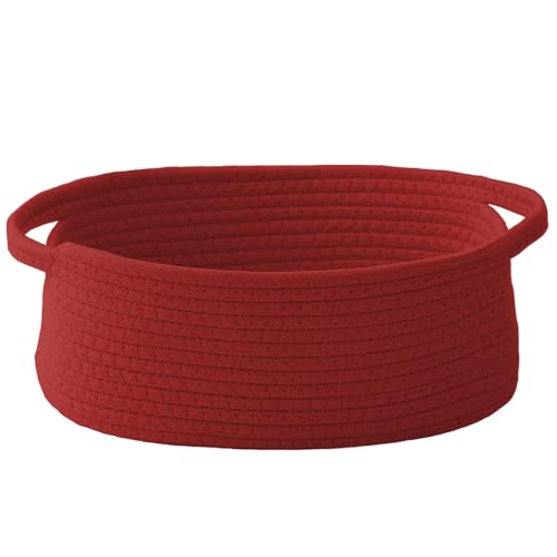 JMvicyroam Small Woven Basket, Empty Gift Basket, Red/1 Pack - color: Red, size: 1 Pack