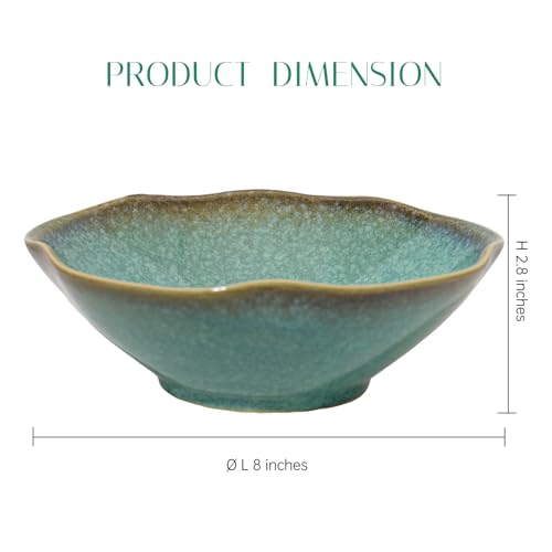 7.6'' Ceramic Decorative Bowl, Key Bowl for Entryway Table