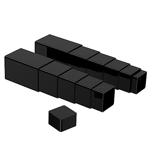Thyle Square Acrylic Risers Display Stands, Black, 12 Pcs - color: Black