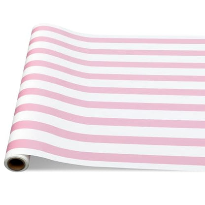 AmazingSpark Striped Table Runner Roll,Pink,25' Long X 16" Wide - color: Pink, size: 25' Long X 16" Wide
