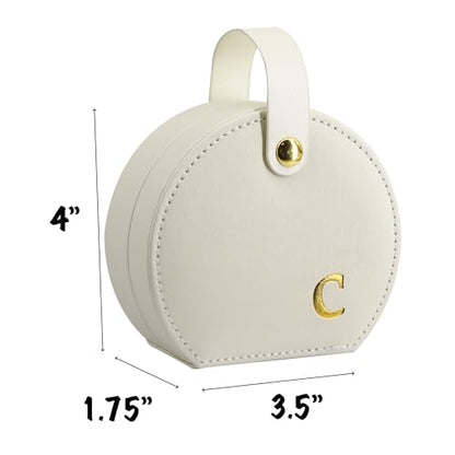 COLLECTIVE HOME Small Travel Jewelry Case for Women, Detachable Handle (c) - color: c