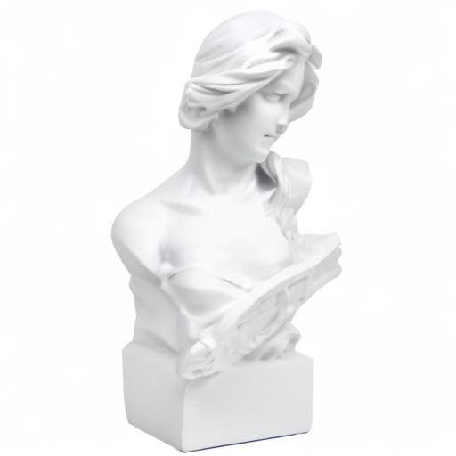 Norrclp Greek Statue of Musical Goddess, 11.8in Classic Roman Head Bust - color: Goddess-11.8in