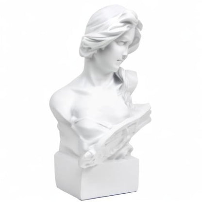 Norrclp Greek Statue of Musical Goddess, 11.8in Classic Roman Head Bust - color: Goddess-11.8in