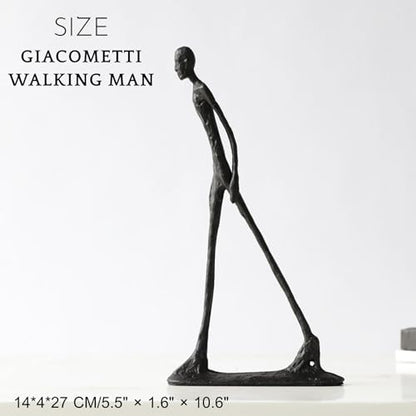 Giacometti Walking Man Sculpture – 10.6" Luxury Handcrafted Metal Modern Art Statue – Exclusive Designer Home Decor Accent – Premium Office Decoration & Collector’s Gift Piece - style: Walking man