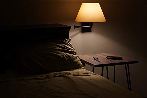 Kira Home Cambridge 15" Modern Swing Arm Wall Sconce + 3-Way Switch, 2-Pack - color: Black,Golden Bronze Shade,2-Pack