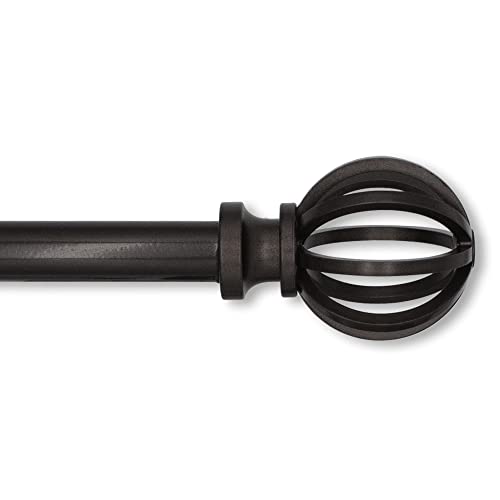 Lumino 5/8" Cage Single Curtain Rod Set 30"-84" Bronze - color: Bronze