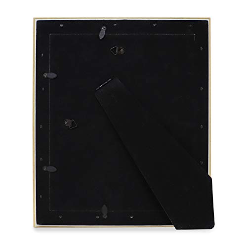 Laura Ashley 8x10 Gold Beveled Mirror Picture Frame Tabletop & Wall Mount - color: Gold, size: 8x10