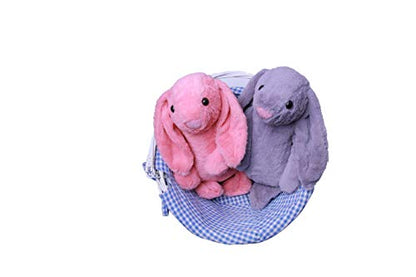 Oypeip Easter Basket Gift Basket Oval Willow Round Wicker Storage Basket With One Drop Down Handle Easter Baskets for Kids Fabric Cotton Linen For Office, Bedroom, Closet, Toys