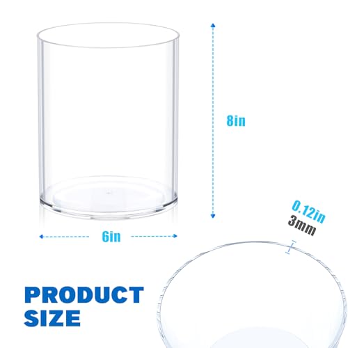 JYPS Flower Clear Vase Centerpiece for Home - size: 1 Piece - 6'' W*8'' H