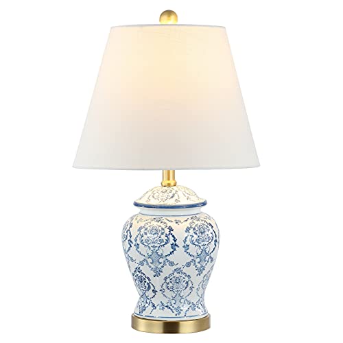 JONATHAN Y Juliana Chinoiserie 세라믹 항아리 테이블 램프 56.52cm, 블루/화이트