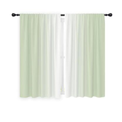 Sage Green Curtains, Ombre, 2 Panels, 42" W x 63" L, Rod Pocket - color: Sage Green, size: 42"W x 63"L (Pack of 2)