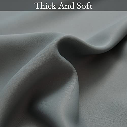SimpleHome Ombre Gradient Grey White to Gray Curtains for Bedroom, 42Wx63L - color: Grey and White, size: 42"W x 63"L (Pack of 2)