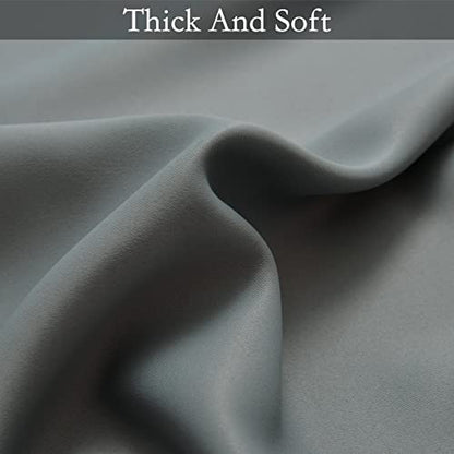 SimpleHome Ombre Gradient Grey White to Gray Curtains for Bedroom, 42Wx63L - color: Grey and White, size: 42"W x 63"L (Pack of 2)