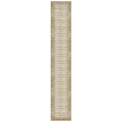 SIILOOM 2.6x18 Washable Runner Rug, Non Slip Area Rug for Hallway Kitchen - color: Beige/Brown, size: 2'7" x 18' (Runner)