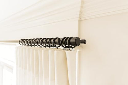 BlastHome® Luxury Fixed Length Double Curtain Rod, 4 ft, Brushed Dark Brown - color: Brushed Dark Brown, size: 4 foot, style: Double Rod