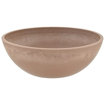 PSW M20TP Garden Bowl, Planter Bowl, Centerpiece Bowl, Fairy Garden Planter 8 Inch, 1 Count (Pack of 1) - color: Taupe, size: 8 Inch