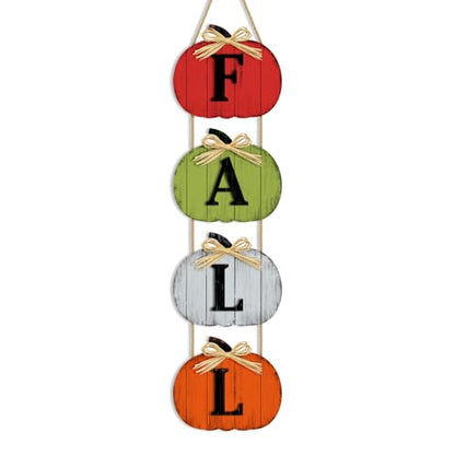 Britimes Thanksgiving Farmhouse Welcome Door Sign, Wooden, for Front Door - style: Fall