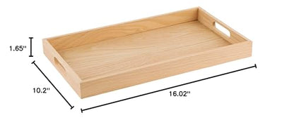 Hammont Montessori Wooden Serving Trays - 5 Piece Set, Brown Oak Wood, Decorative, Convenient, Versatile, Easy to Clean - size: Premium Oak Set
