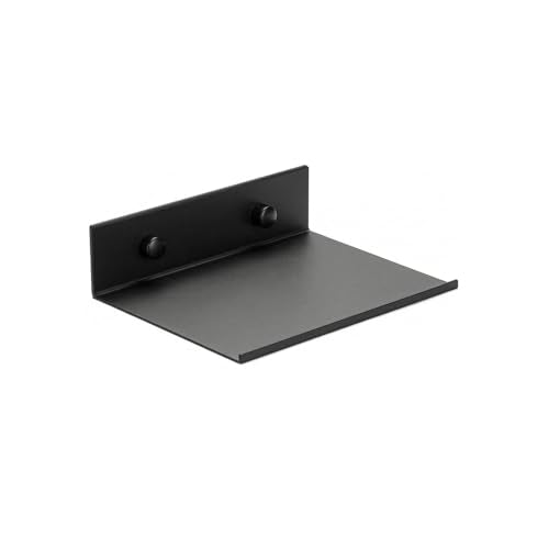 Z metnal Small Floating Shelves, Mini Metal Shelf, Decor Display Wall Shelf, Aluminum, Wall Mounted, Matt Black, 6 inch,1 pc - color: Black, size: 6 inch