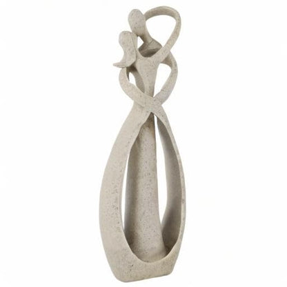 Trycooling Kissing Lovers Statue Abstract Sculpture, Sandstone, Small - color: Sandstone, size: Small