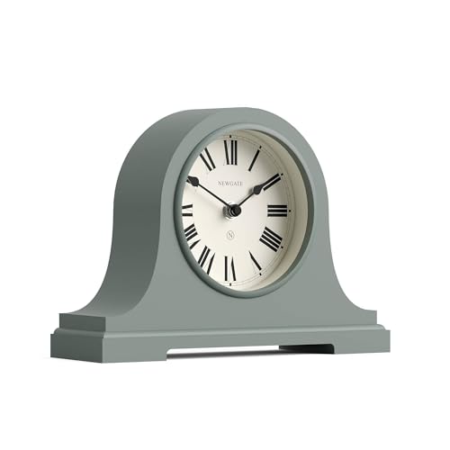 NEWGATE® Broadway Mantel Clock | Classic Napoleon’s hat Design | Asparagus Green | Roman Numerals | Traditional Style for Desk, Table top, Shelf or Bedside - color: Asparagus Green