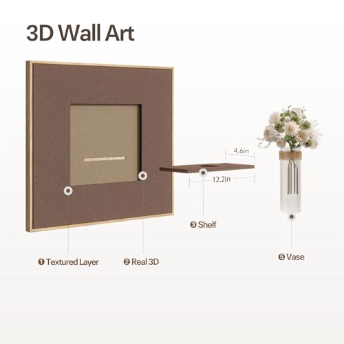 Large 3D Textured Neutral Butterfly Wall Art for Living Room, Set of 4 - color: Brown-A, size: 28x28" + (20x20") x2ps +24x24"