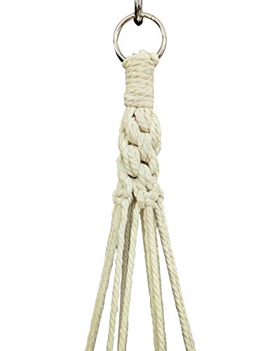 Macrame Plant Hanger Hanging Planter Hanging Net Basket Cotton Rope 52 Inch for 10 inch Pot, Pot and Plant Excluded (Beige)