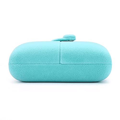 MDLUU Velvet Bracelet Gift Box, Bangle Holder Case, Jewelry Storage Displays for Birthday, Wedding, Valentine's Day, Anniversary (Cyan Blue) - color: cyan blue