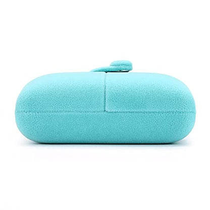 MDLUU Velvet Bracelet Gift Box, Bangle Holder Case, Jewelry Storage Displays for Birthday, Wedding, Valentine's Day, Anniversary (Cyan Blue) - color: cyan blue