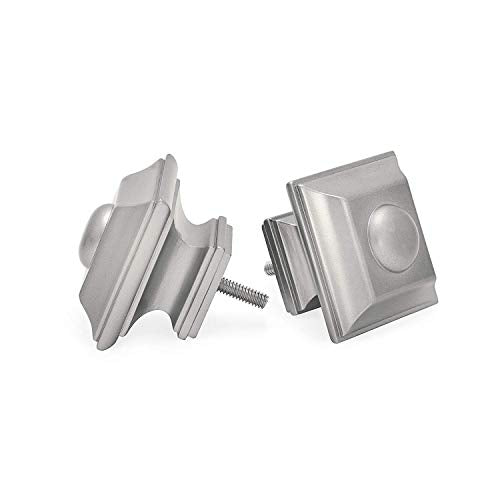 Ivilon Drapery Treatment Window Curtain Rod - Square Design 1 1/8 Rod. 120 to 240 Inch - Satin Nickel - size: 120 to 240 in.