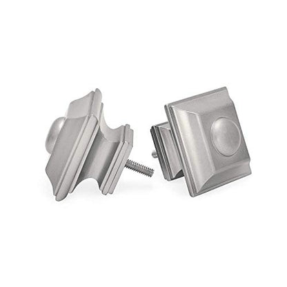 Ivilon Drapery Treatment Window Curtain Rod - Square Design 1 1/8 Rod. 120 to 240 Inch - Satin Nickel - size: 120 to 240 in.