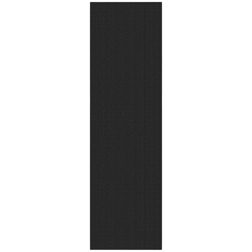 KOZYFLY 2x8 Runner Rug, Washable Non Slip Kitchen Hallway Rug, Black/Grey - color: Black/Charcoal Grey, size: 2' x 8' (Rectangular)