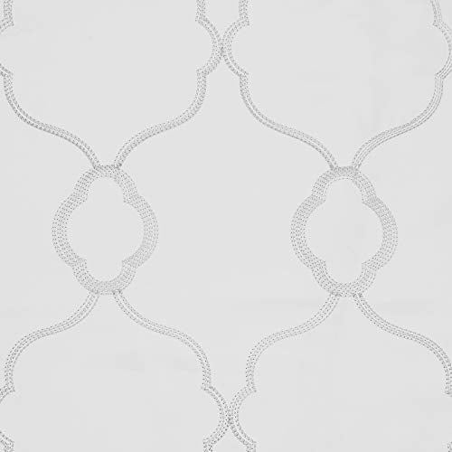 EXCLUSIVE HOME Belmont Embroidered Room Darkening Blackout Grommet Top Curtain Panel Pair, 52"x96", Winter - color: Winter, size: 52"W x 96"L (Pack of 2)