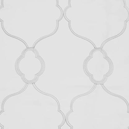EXCLUSIVE HOME Belmont Embroidered Room Darkening Blackout Grommet Top Curtain Panel Pair, 52"x96", Winter - color: Winter, size: 52"W x 96"L (Pack of 2)