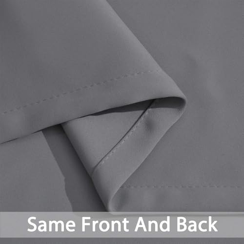 Yakamok Grey Room Darkening Curtains 52x84 inch Gray Grommet-Living Room - color: Grey, size: 52"W x 84"L (Pack of 2)