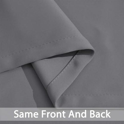 Yakamok Grey Room Darkening Curtains 52x84 inch Gray Grommet-Living Room - color: Grey, size: 52"W x 84"L (Pack of 2)