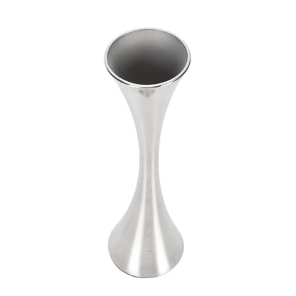Stainless Steel Vase, Elegant Modern Round Mouth European Style Metal Flower Holder, with Unique Personality for Living Room Dining Table Decor