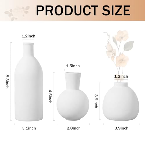6 Pcs Farmhouse Home Decor Set for Tabletop, White - color: White